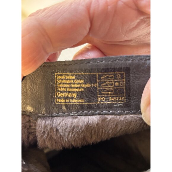 Josef Seibel Fur lined Daphne Velour Suede Zippered Boots, Size EU 42, US 10, NW - Picture 9 of 10